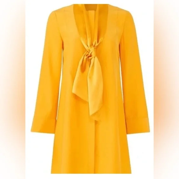 トップス TORY BURCH Sophia Dress Golden CREST Tory Burch‎ 2025 Women's Golden Crest Sophia Silk Dress Long